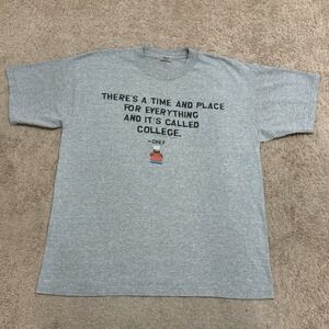 Vintage 1998 South Park TV Promo T-Shirt Men's XL Gray Chef College Quote Funny